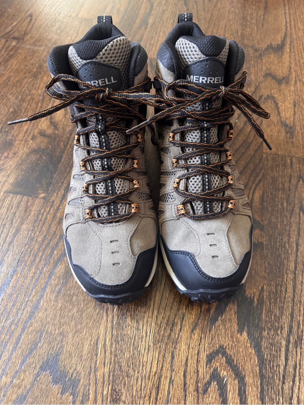 Merrell Men's Taupe and Black Waterproof Hiking Boots